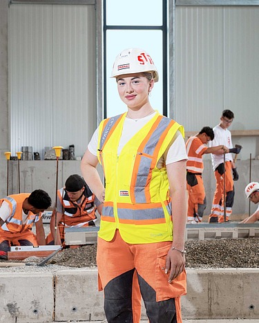 Gruppenfoto von STRABAG Lehrlingen 